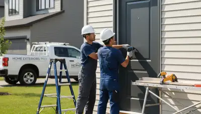 Professional door installation by vinyl siding experts in Colorado Springs, CO home exterior