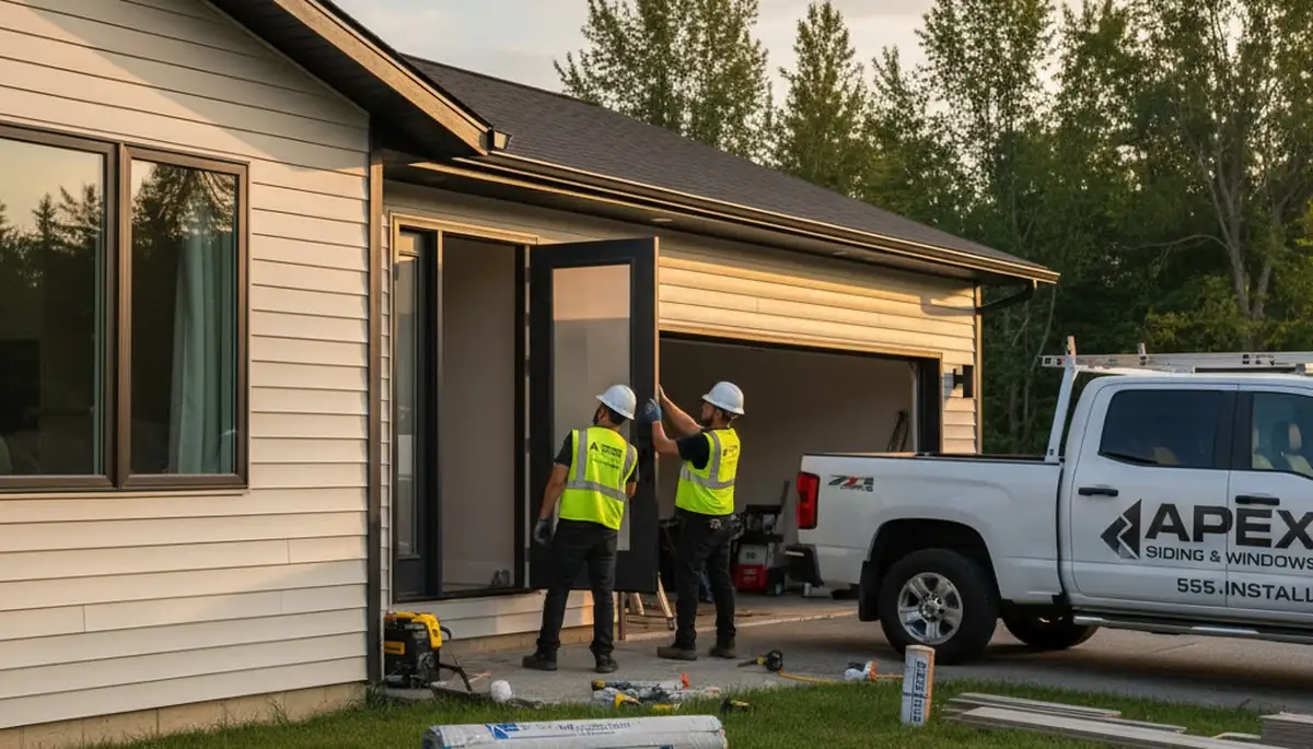 Professional door installation by vinyl siding experts in Colorado Springs, CO home exterior