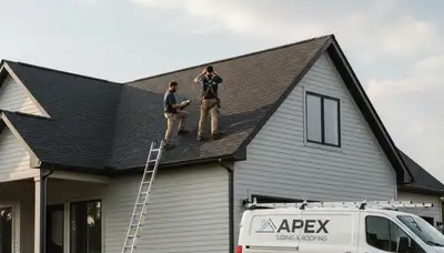 Professional roof inspection on Colorado Springs home exterior by Next Level Exteriors experts