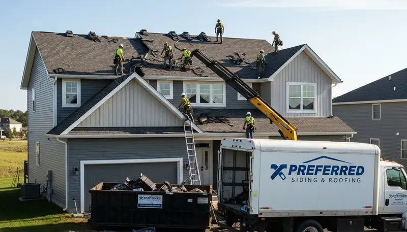 Vinyl siding installation on Colorado Springs home exterior by Next Level Exteriors