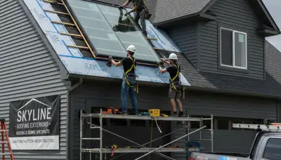 Skylight installation on vinyl-sided home in Colorado Springs, CO by Next Level Exteriors