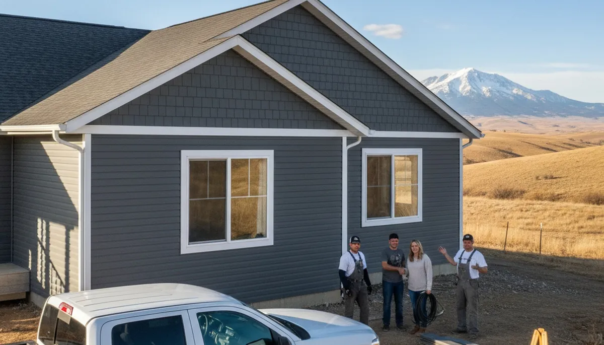 Vinyl siding installation on home exterior in Colorado Springs CO by local siding contractors