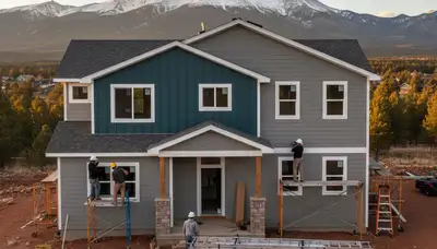 Vinyl siding installation on home exterior in Colorado Springs CO by local siding contractors