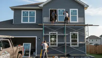 Vinyl siding and window replacement in Colorado Springs, CO by Next Level Exteriors